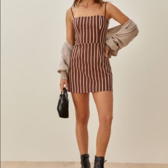 Reformation Dresses & Skirts - Reformation Westlake Dress, color: Coffee stripe